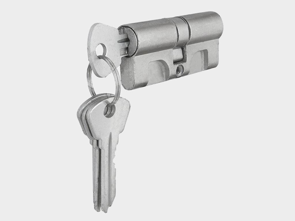 Цилиндровый механизм из алюминия «ключ-ключ» с 3 ключами в комплекте Комсомольск-на-Амуре
